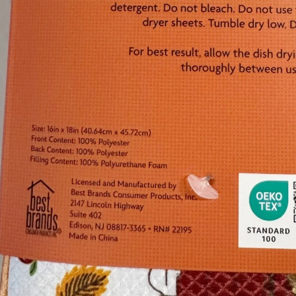 NEW Peanuts AUTUMN THEMED DISH DRYING MATS Set/2